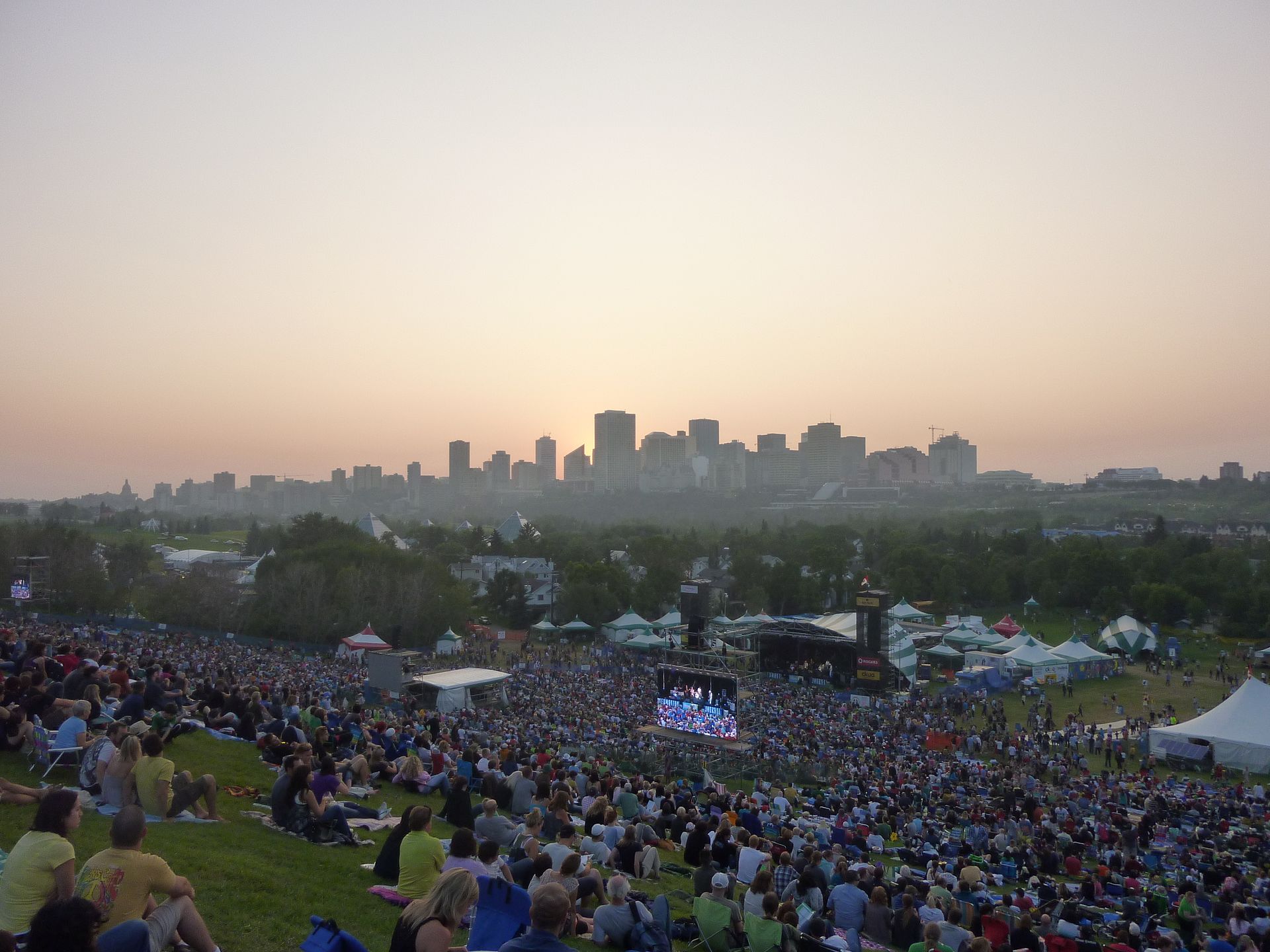 Gallagher Park on festival weekend